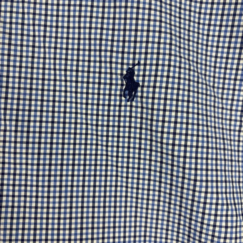 Polo Ralph Lauren Shirt Mens 2XB Blue Check‎ Classic Fit Button Down Pony